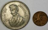 Exonumia Medal 1792-1848 General V Auerswald German Death Angel White Pewter Angel -