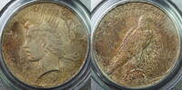 USA Dollar Peace Silver Coin, PCGS MS-63 *TONED* -