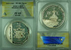 Weltmünzen 1.5 Euro 1.50E France ANACS PF 65 DCAM Reunion Essai Proof Silver Coin -