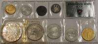Weltmünzen Austrian Mint Set 9 Coins 5 Coins are Silver Osterreichische Munzen Wien -