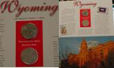 USA Quarter Wyoming 2007 P&D for Anniversery of Statehood Bonus Stamp -