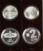 Weltmünzen Israel Sheqalim Hanukka Theresienstadt 2 Coin Silver PR & UNC Set NO COA -