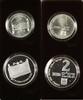 Weltmünzen Israel Sheqalim Hanukka Ashkenaz 2 Coin Silver Proof & UNC Set w/ Box & COA -