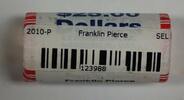 USA $1 Coin 2010-P Franklin Pierce Presidential Dollar Roll BU 25 $1 Coins Bank Wrapped OBW -