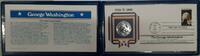 Exonumia Medal George Washington 250th Anniversary of Birth & Stamps FDC in Folder -