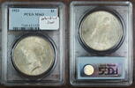 USA Dollar Peace Silver PCGS MS-63, Whisker Jaw VAM -