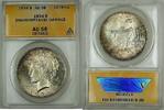 USA Peace Dollar Silver $1 ANACS AU-58 Details Environmental Damage (Better) -
