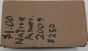 USA 1 Dollar Mint Unknown Sealed Box of 250 Sacagawea Native American $ Coins -