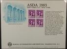 Briefmarken BEP souvenir card B 63 ASDA 1940 3ï¾¢ Herbert stamp -