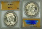 USA Peace Dollar 1934-D Silver $1 ANACS MS-62 (Better Coin) -