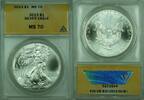 Bullion $1 Dollar American Silver Eagle S ANACS MS-70 (A) -