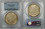 USA $1 Coin Morgan Silver Dollar PCGS MS-63 Toned (BR-27 I) -