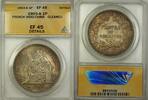 Weltmünzen 1903-A French Indo-China 1P One Piastre Silver Coin ANACS EF-45 Details Damaged -
