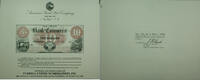 Briefmarken ABNC souvenir card SO 40 1985 FUN Proposed $10 Bank of Commerce Face FL Obsolete -