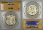 USA Half Dollar 1942-D Walking Liberty Silver 50c ANACS MS 62 (Better Coin) -