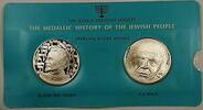 Exonumia Eliezer Ben Yehuda/H.N. Bialik 1oz Silver Medals- History of the Jewish People-4 -