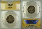 Weltmünzen Shilling Great Britain 1S Silver Coin ANACS VF-25 -