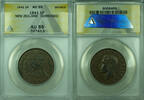 Weltmünzen 1 Penny 1P New Zealand ANACS AU 55 Details Corroded Coin KM#13 -