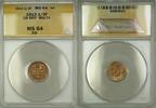 Weltmünzen Farthing Great Britain Malta 1/3F One Third Copper Coin ANACS MS-64 RB -