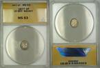 Weltmünzen Penny Great Britain Queen Victoria Maundy 1P Silver Coin ANACS MS-63 -