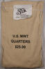 USA Quarter $25 (100 UNC coins) North Dakota - D State Original Mint Sewn Bag -
