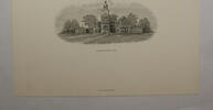 Briefmarken Souvenir Card Independence Hall black and White -