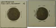 Exonumia Token Early 20th Century Trade First National Restaurant Westminster MD S-F-5 -