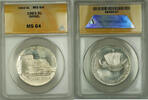 Weltmünzen Israel 5 Five Lirot Silver Coin ANACS MS-64 BU SA -