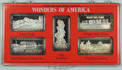 Exonumia Wonders of America Hamilton Mint .999 Fine 1oz Group II Silver Ingot Collection -