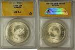 Weltmünzen Denmark Ten Kroner 10k Silver Coin ANACS MS-64 Very Choice -