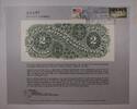 Briefmarken 1886 $ BEP Souvenir Card B 106 ANA 1987 back $2 SC Show cancelled -