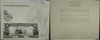 Briefmarken BEP souvenir card B 182 1994 ANA Unfinished Proposed $10 SC Canceled -