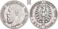 REICHSSILBERMÜNZEN 2 Mark 1876 G BADEN Friedrich I., 1856-1907. Fast seh... 65.02 £  +  13.00 £ shipping