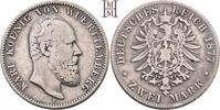REICHSSILBERMÜNZEN 2 Mark 1877 F WÜRTTEMBERG Karl, 1864-1891. Fast sehr ... 125.71 £  +  13.00 £ shipping