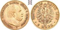 REICHSGOLDMÜNZEN 5 Mark 1877 C PREUSSEN Wilhelm I., 1861-1888. VF-EF