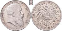 REICHSSILBERMÜNZEN 5 Mark 1903 G BADEN Friedrich I., 1856-1907. Kl. RF, ... 56.35 £  +  13.00 £ shipping