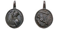 St. Ignatius von Loyola / St. Franz Xaverius Wahlfahrtsmedaille Wallfahrtsmedaille. 18/19 Jh. -