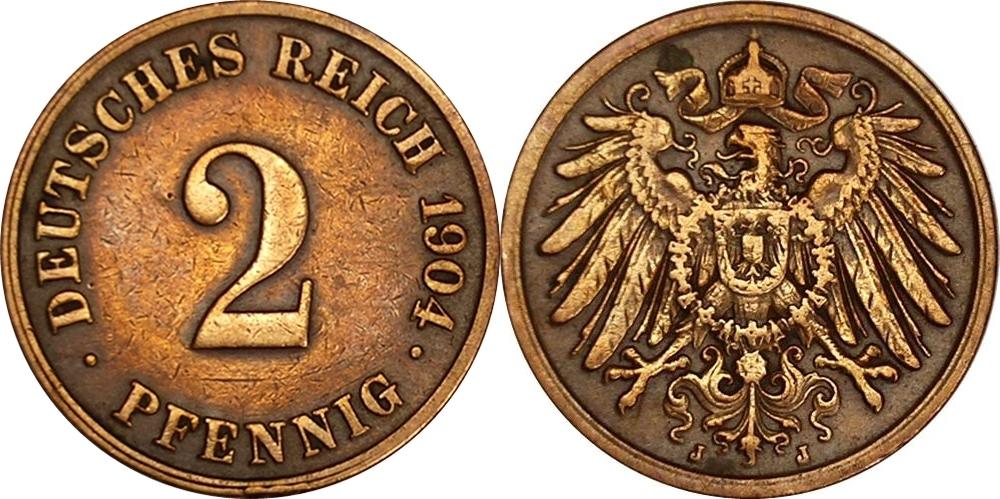 Deutschland 2. Германия 2 пфеннига f. Германия Империя 2 пфеннига 1907 d. Монеты Германии 2 пфенниг 1906. Монета Deutschland 2.