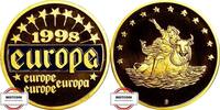 DEUTSCHLAND Medaille - Europa auf dem Stier - vergoldet -