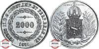 BRASILIEN 2000 Reis KM 462 - geprägt unter Pedro II. -