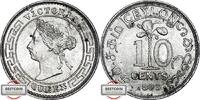 SRI LANKA / CEYLON 10 Cent KM 94 - geprägt unter Königin Victoria -