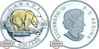 KANADA 10 Dollar Polarbär - Motiv vergoldet - gekapselt -