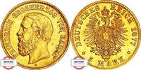 BADEN 5 Mark J 185 - geprägt unter Großherzog Friedrich I. -