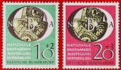 BUND 10+2/20+3 Pfennig Michel 141-142 - Nationale Briefmarkenausstellung -