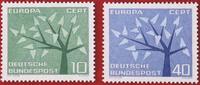 BUND 10/40 Pfennig Michel 383-384 - 17 September Europa -