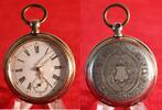 Antike Taschenuhr, Calinder 10 Steine, Silber, guter Zustand -