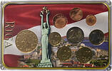LETTLAND 3,88 € + Medaille KMS 2014 - KMS-Motivsatz in einem Hartplastik-Blister -