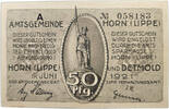 HORN / DETMOLD 50 Pfennig 1921 Notgeld der Amtsgemeinde I-II 12.14 £  +  8.67 £ shipping