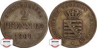 SACHSEN-MEININGEN 2 Pfennige 1868 AKS 220 - Herzog Georg II. SS 8.50 £8.07 £  +  8.67 £ shipping