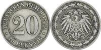 DEUTSCHLAND 20 Pfennig J 14 - Kursmünze aus dem Kaiserreich -
